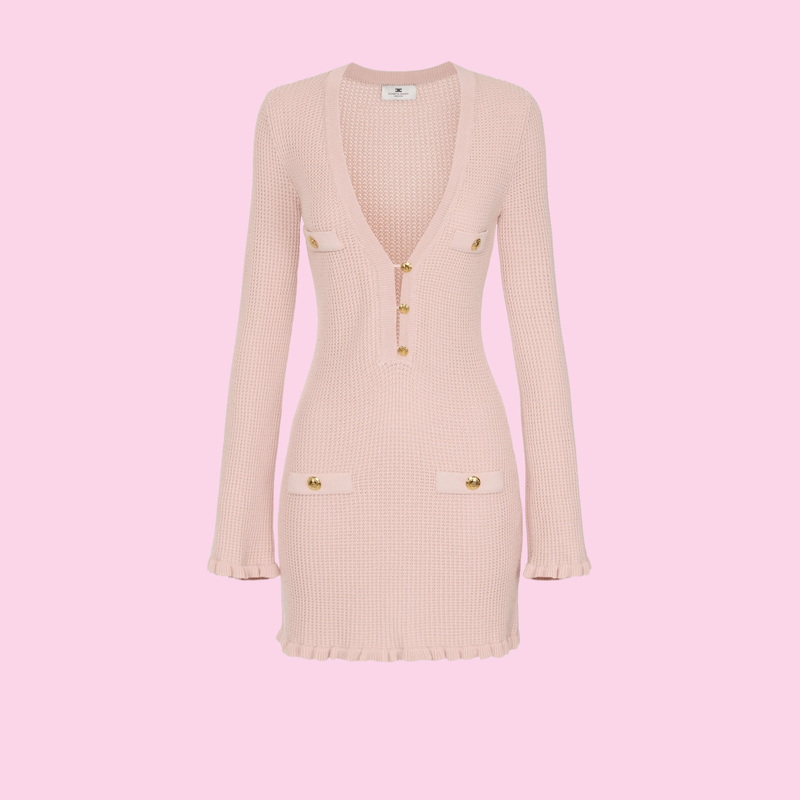 Elisabetta Franchi Knitted Dress Rosa
