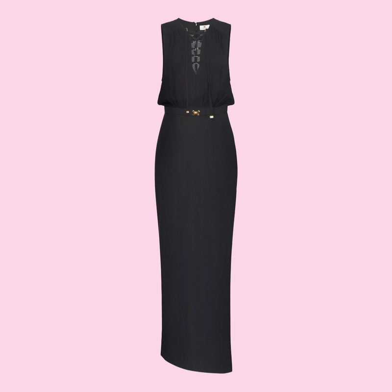 Elisabetta Franchi Long Black Dress