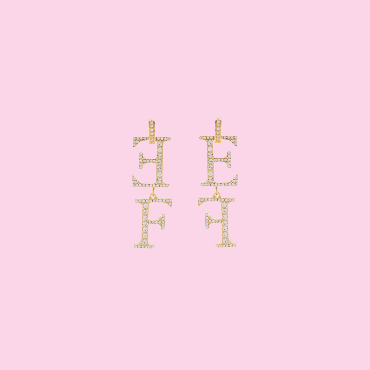 Elisabetta Franchi Logo Earrings