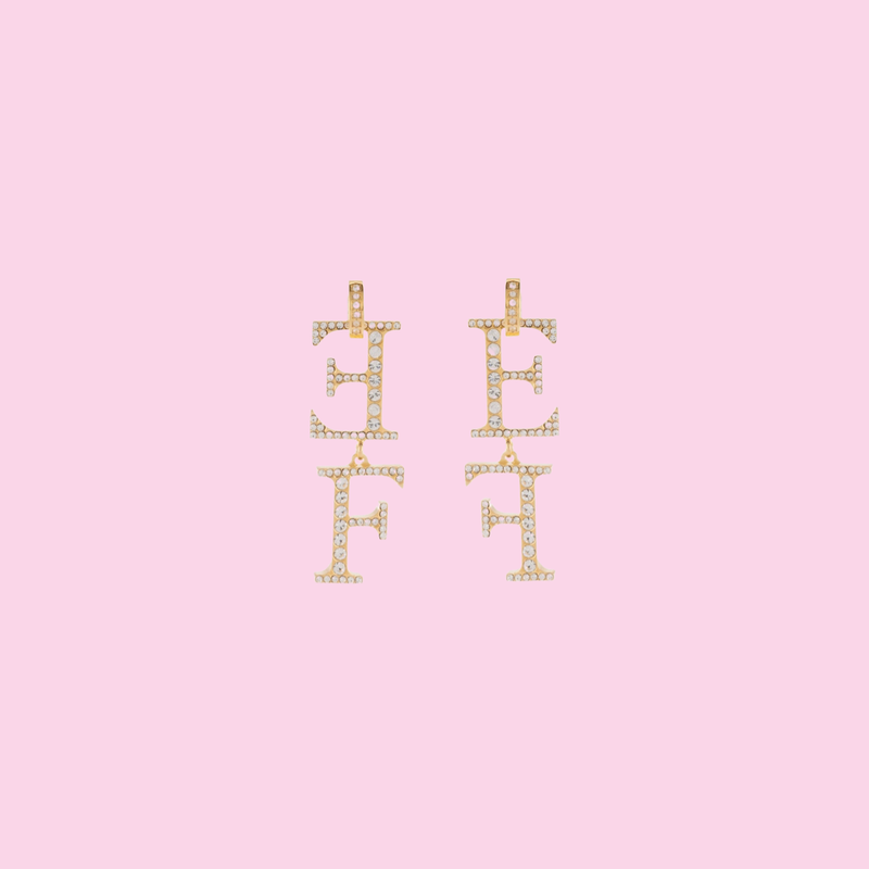 Elisabetta Franchi Logo Earrings