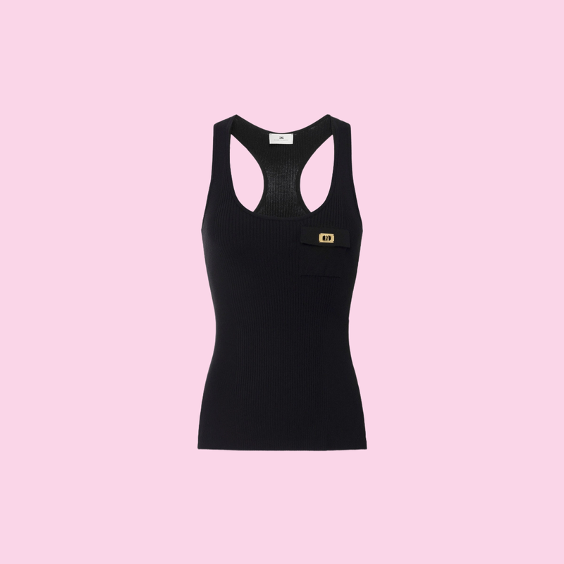 Elisabetta Franchi Knitted Top Black