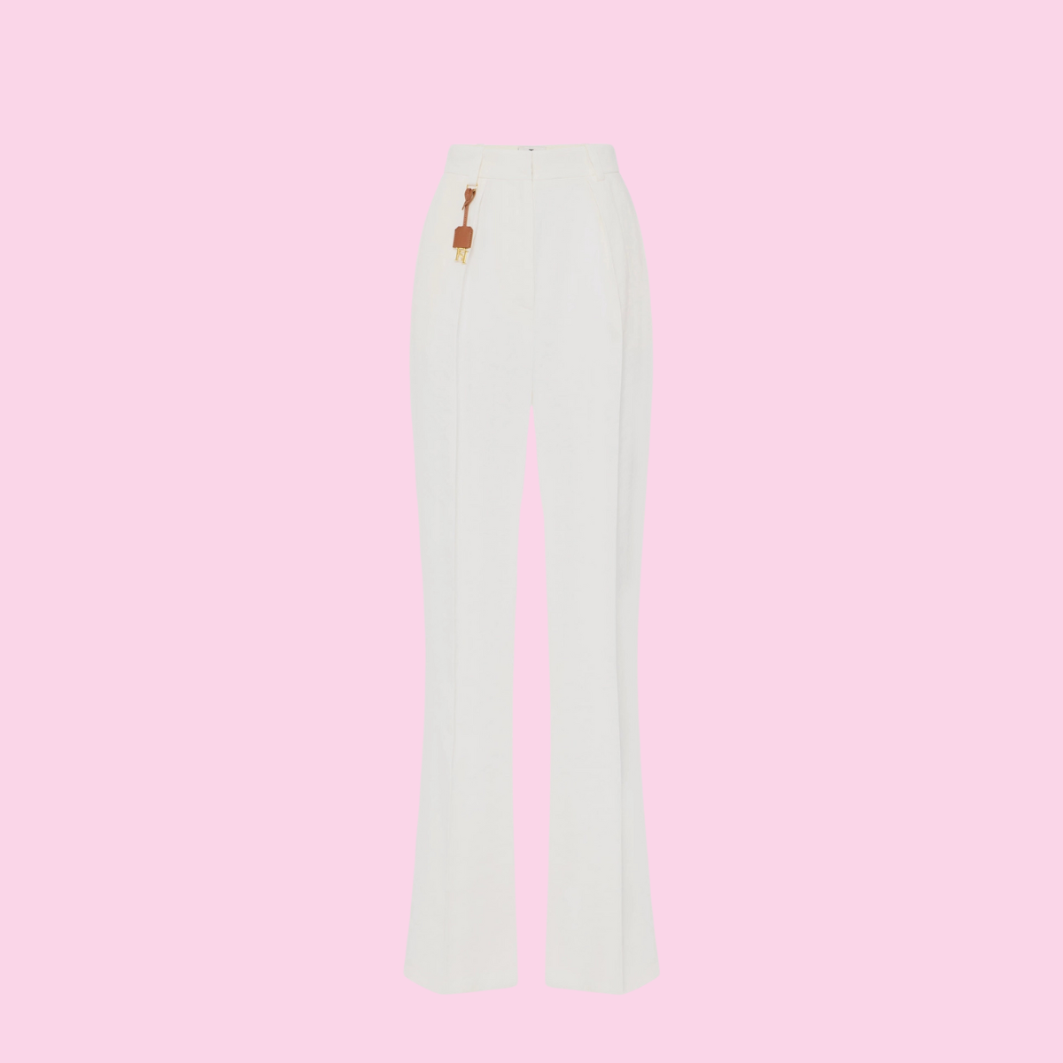 Elisabetta Franchi Linenblend Trouser Avorio