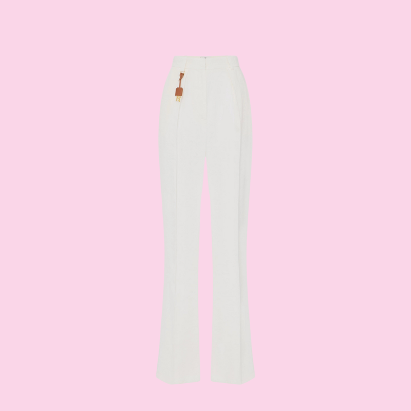 Elisabetta Franchi Linenblend Trouser Avorio