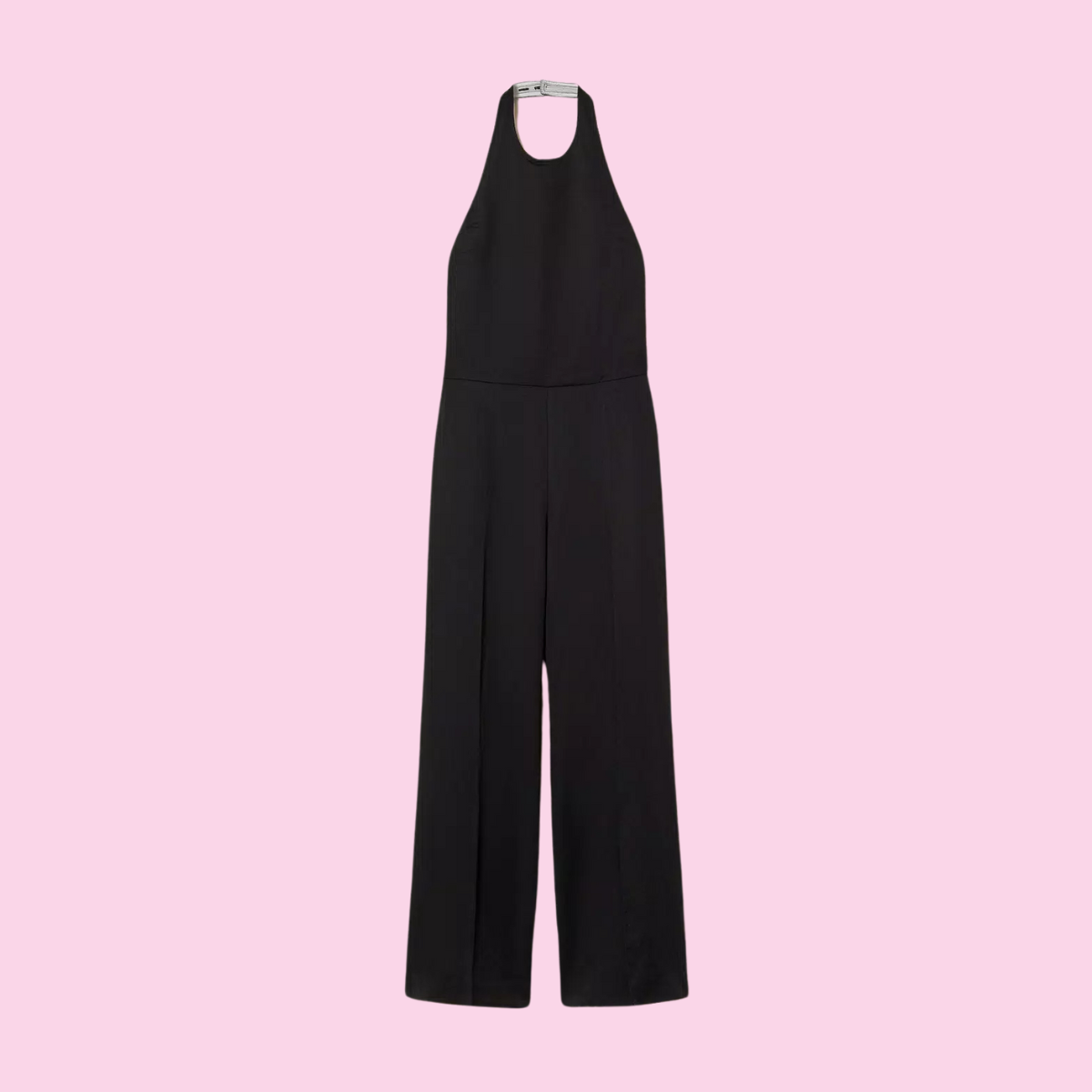 Twinset Long Linen Jumpsuit Black