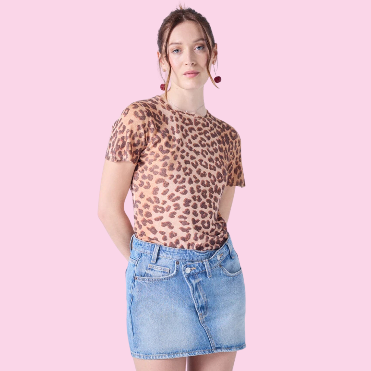 Absolut Cashmere Maria Leopard Top