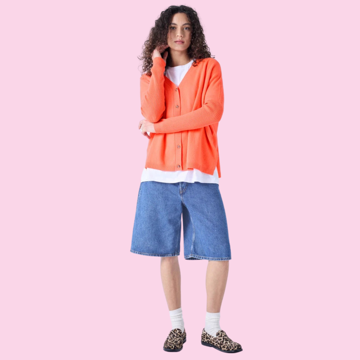 Absolut Cashmere Paula Cardigan Pomelo Neon