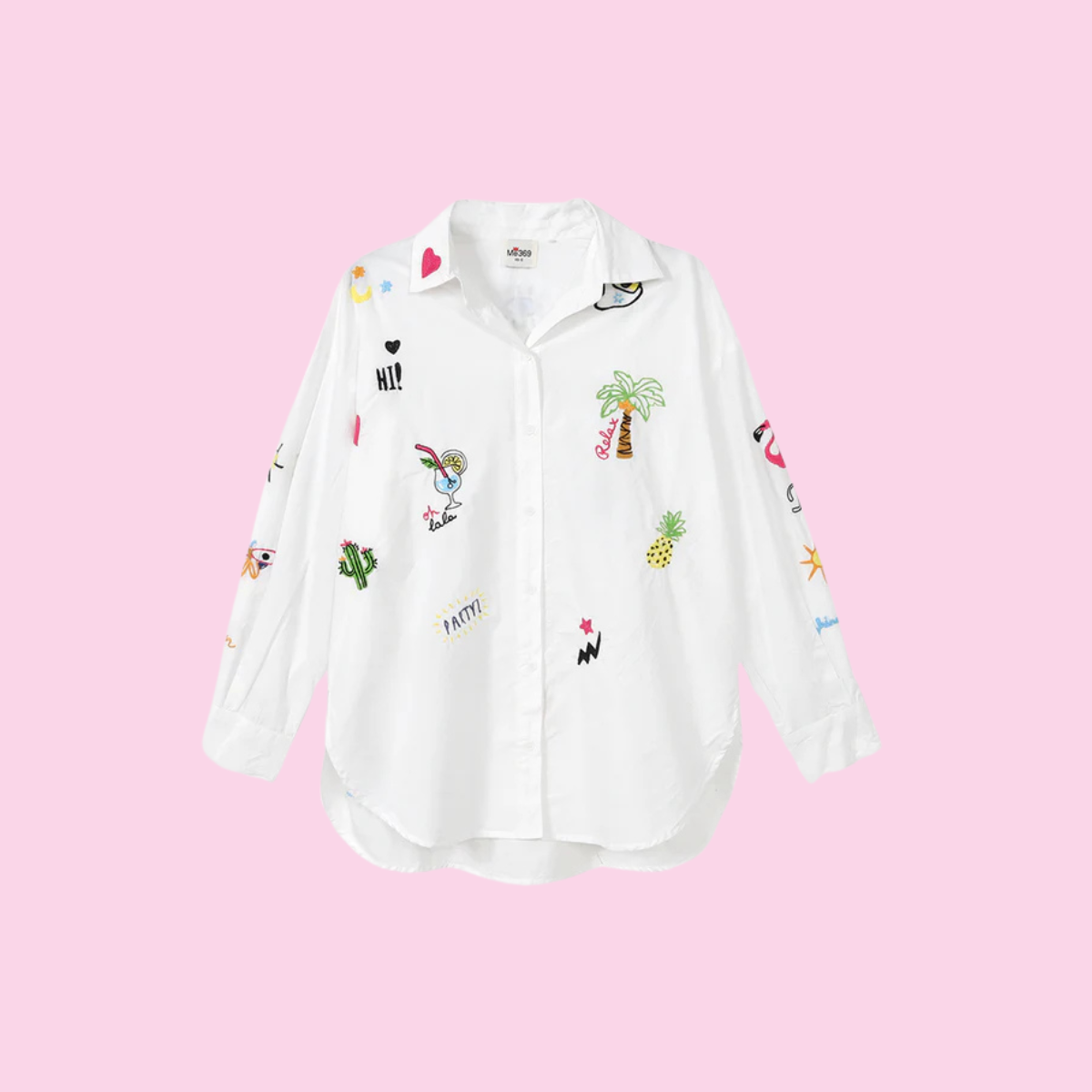 Me369 Madison Oversized Shirt White