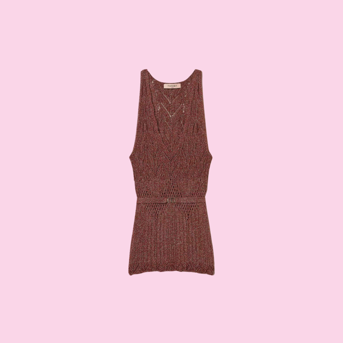 Twinset Amber Brown Lurex Top