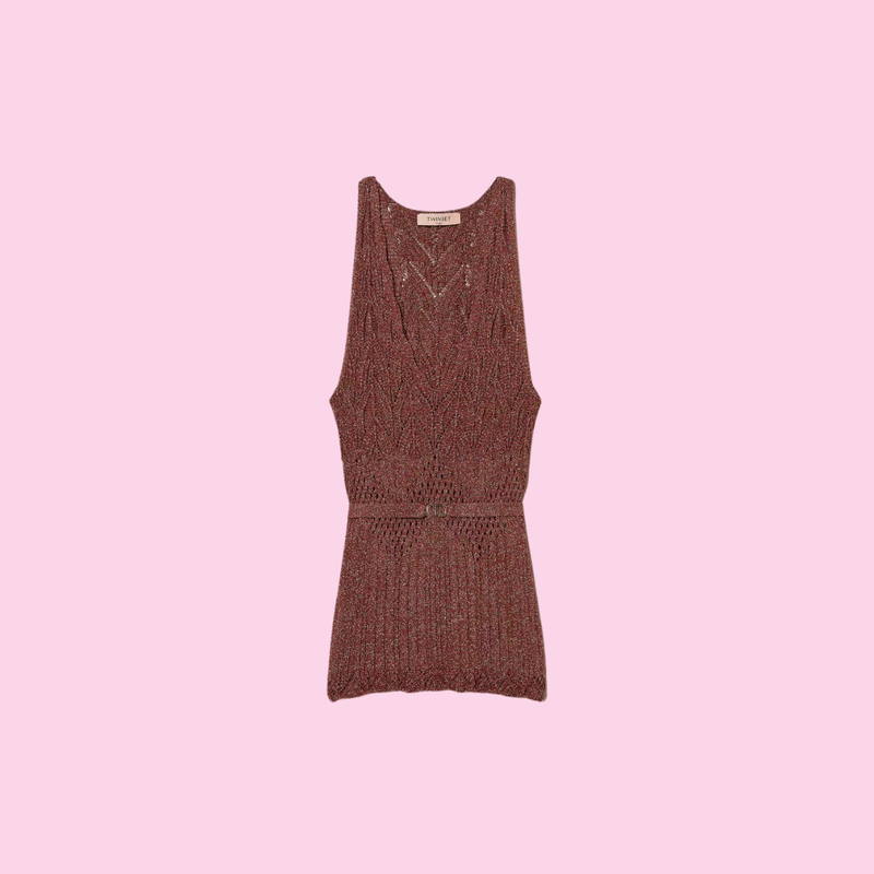 Twinset Amber Brown Lurex Top