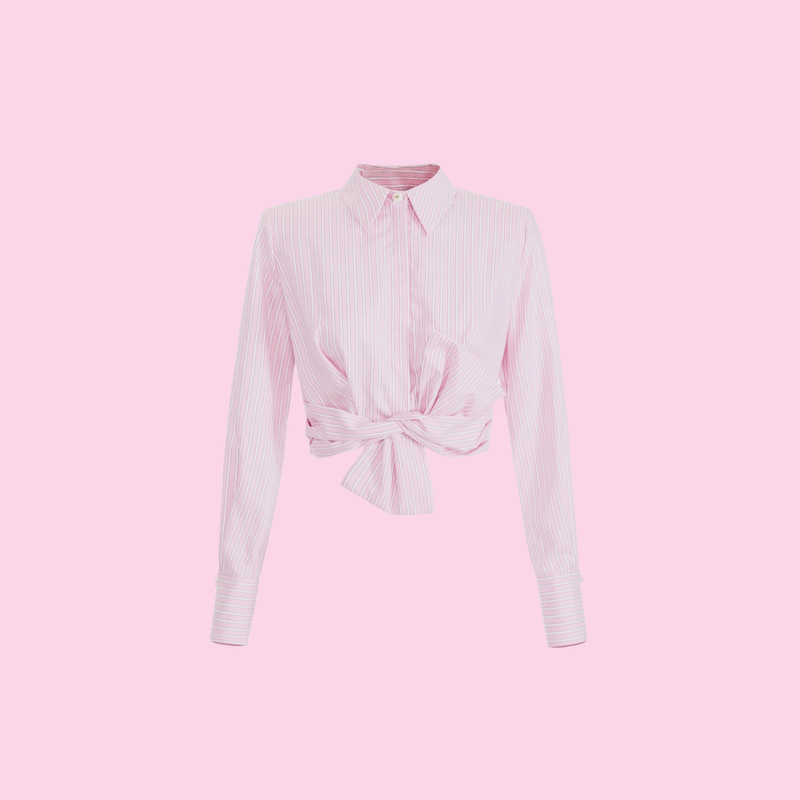 Elisabetta Franchi Poplin Blouse With Bow