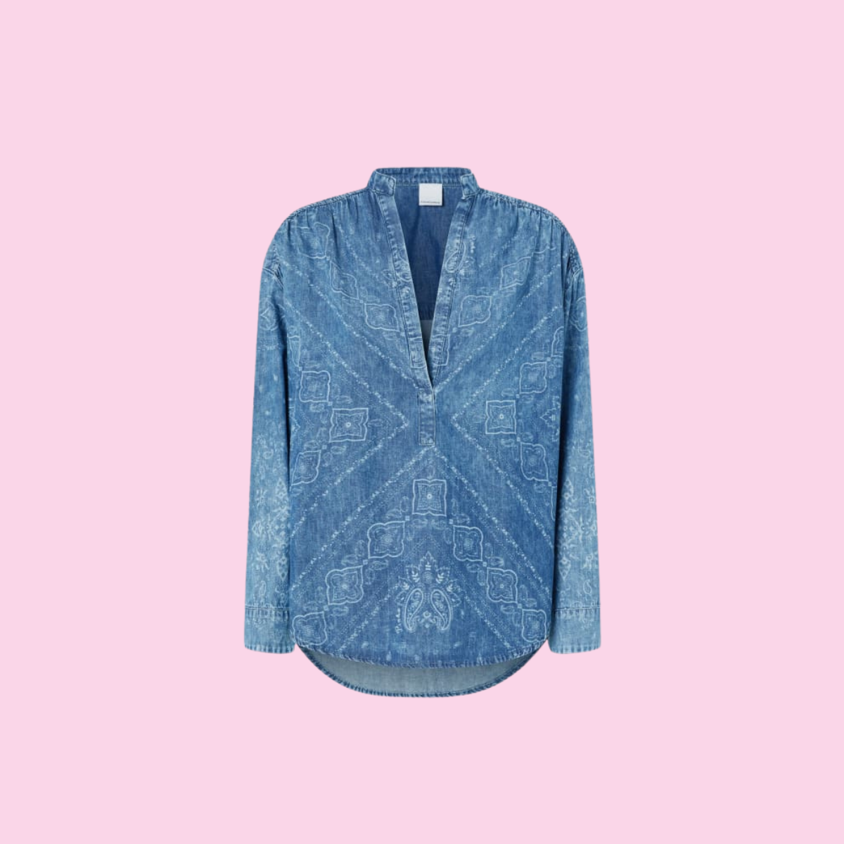 Pinko Bengasi Blouse Light Wash Denim
