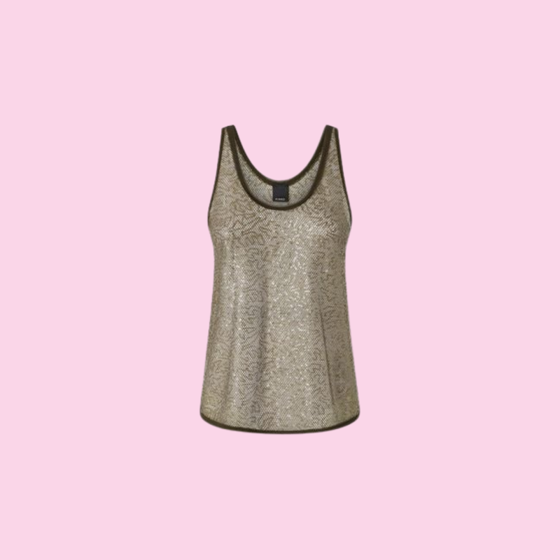 Pinko Waiting Canottiera Top Military Olive