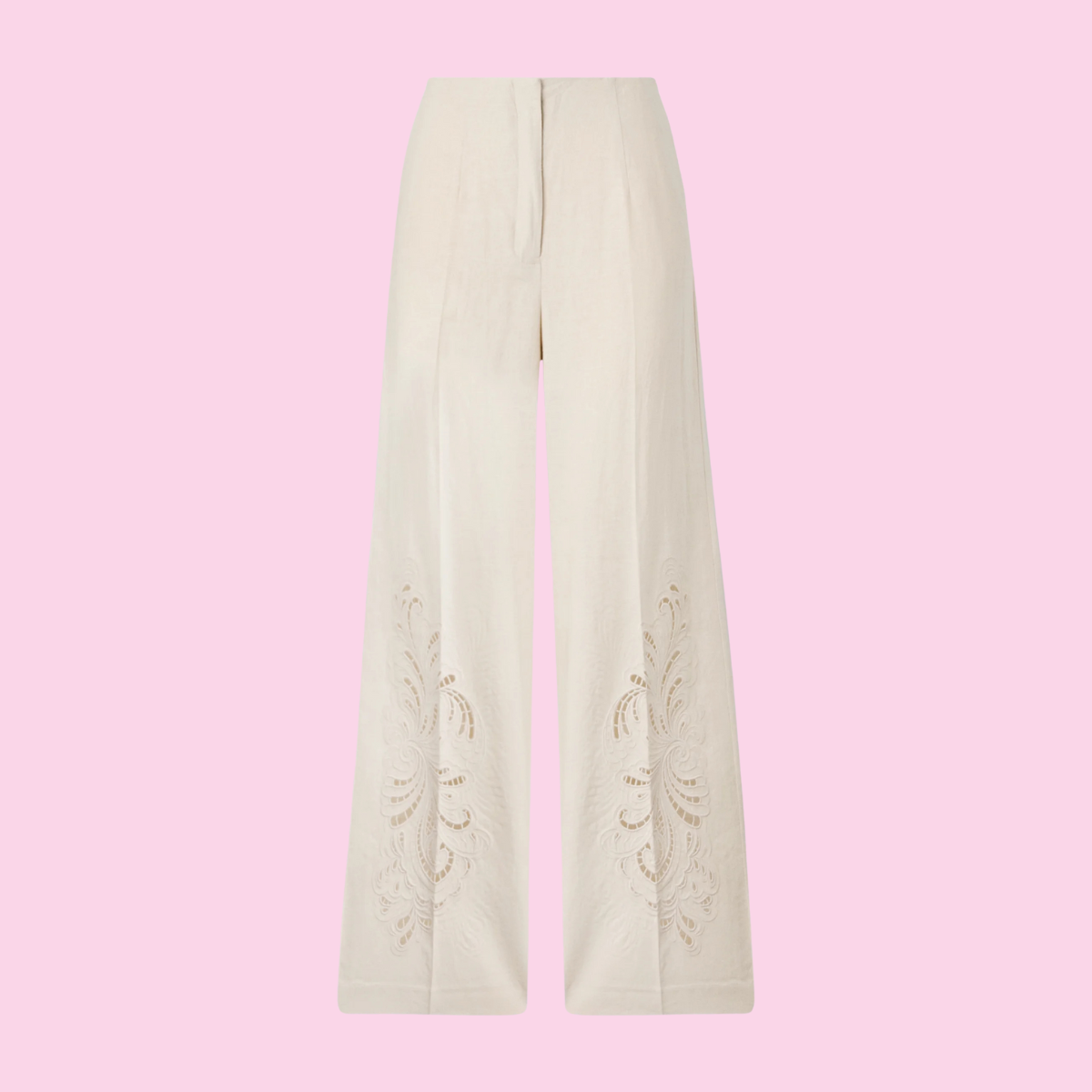 Twinset Embroidered Linen Pants