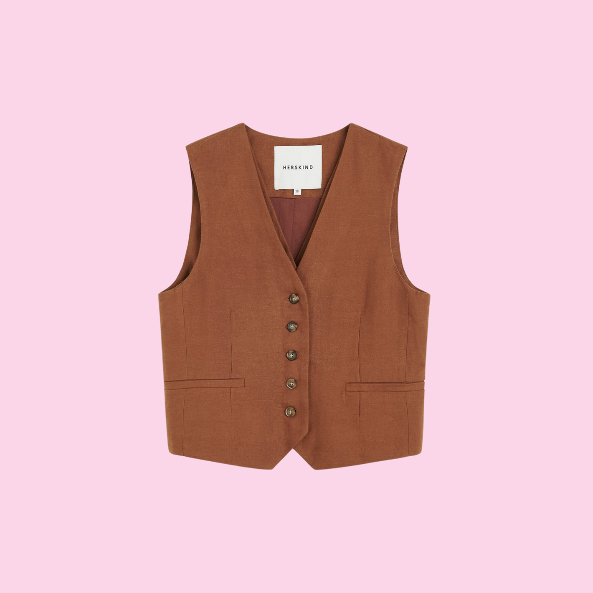 Herskind Dubble Up Waistcoat Toffee
