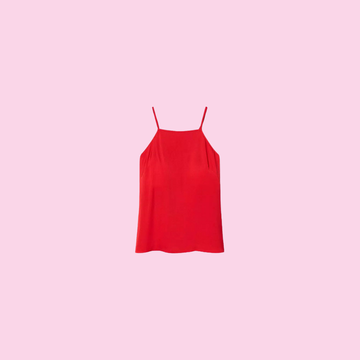 Twinset Satin Top Hibiscus Red
