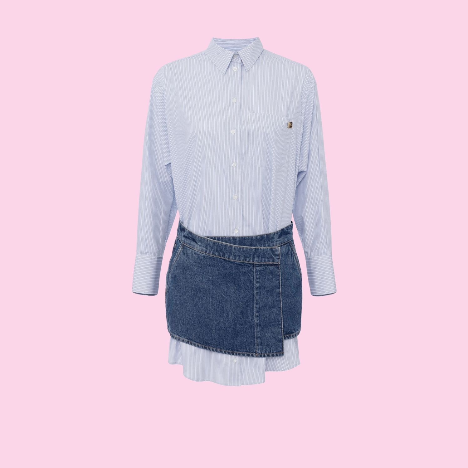 Elisabetta Franchi Dress Popline Cotton And Denim
