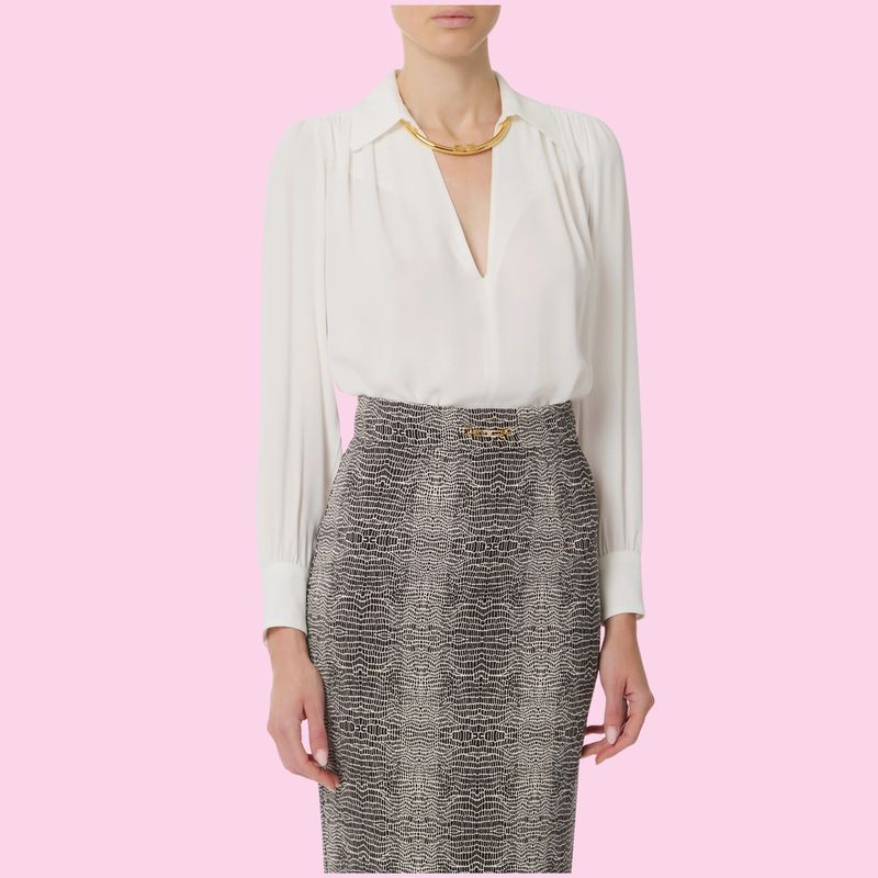 Elisabetta Franchi Blouse With Gold Detail