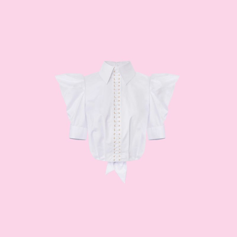 Elisabetta Franchi Blouse Polin Cotton White