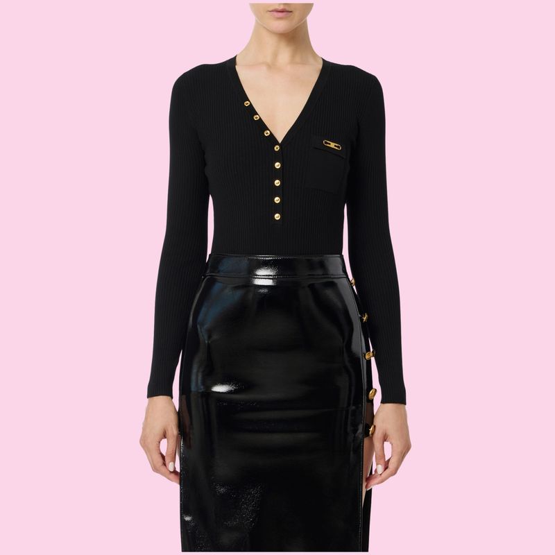 Elisabetta Franchi Knitted Sweater Black