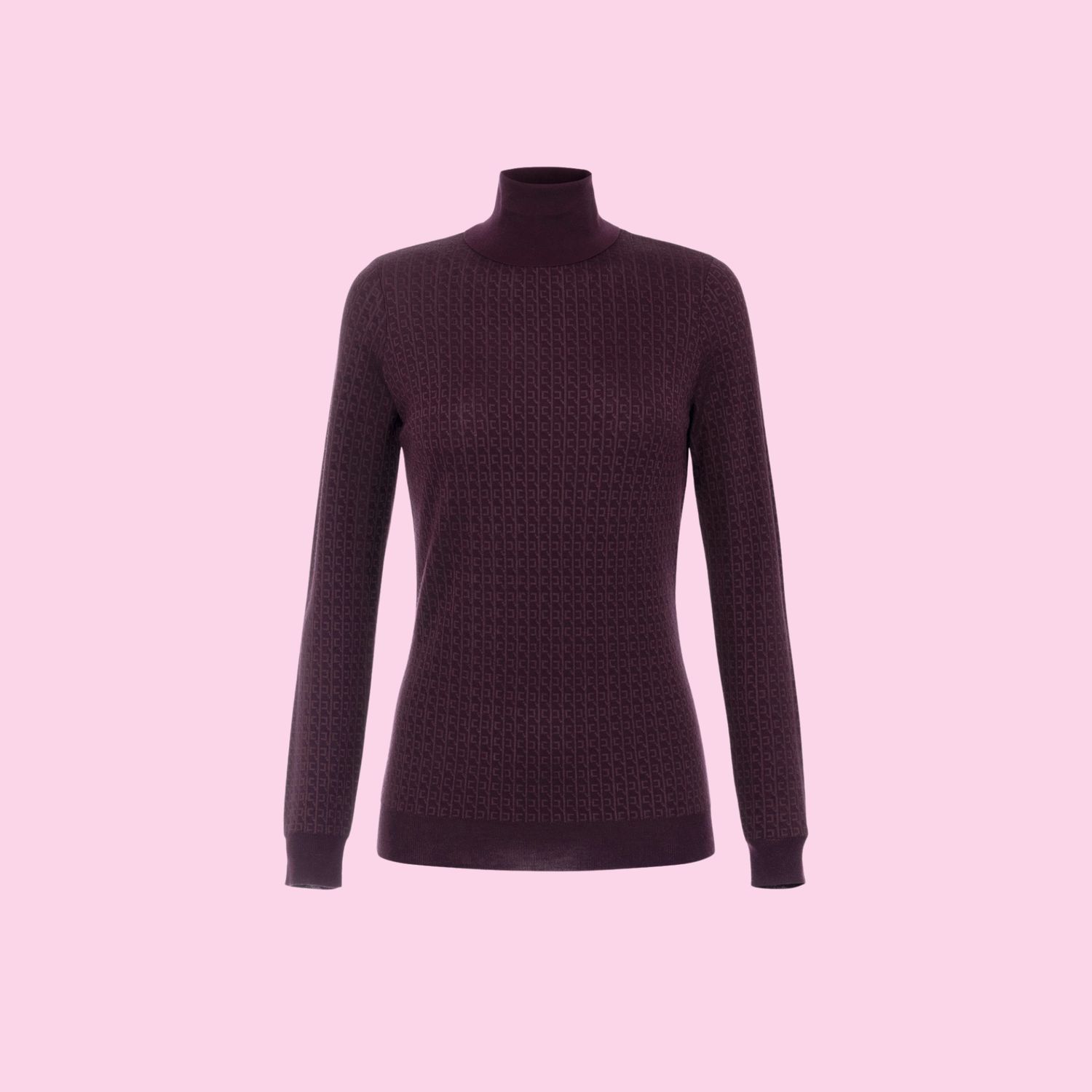 Elisabetta Franchi Wool Turtleneck Merlot