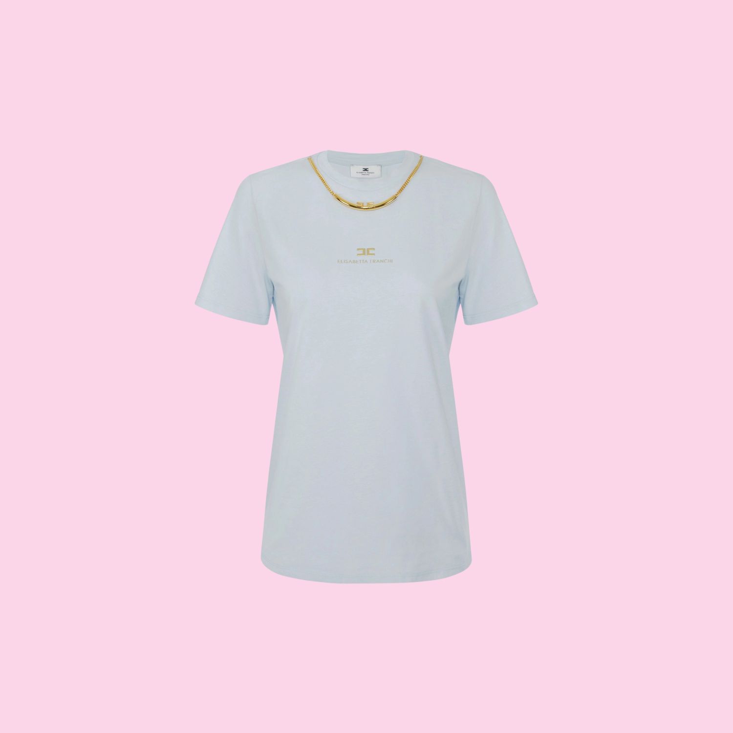 Elisabetta Franchi T-shirt With Gold Chain