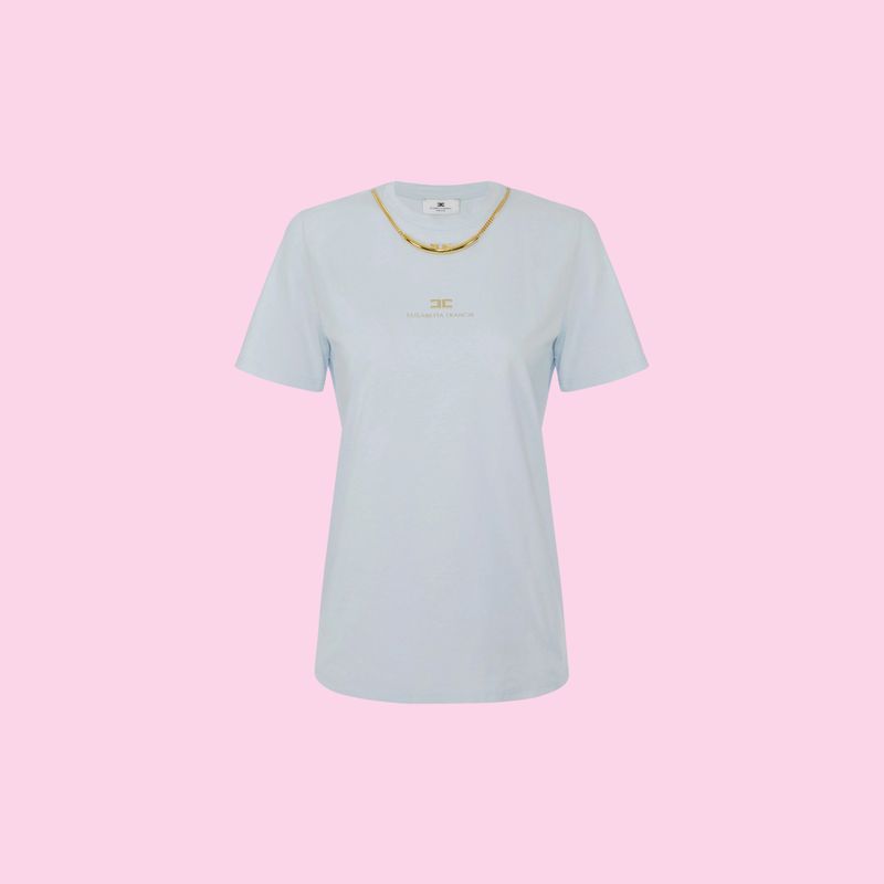 Elisabetta Franchi T-shirt With Gold Chain