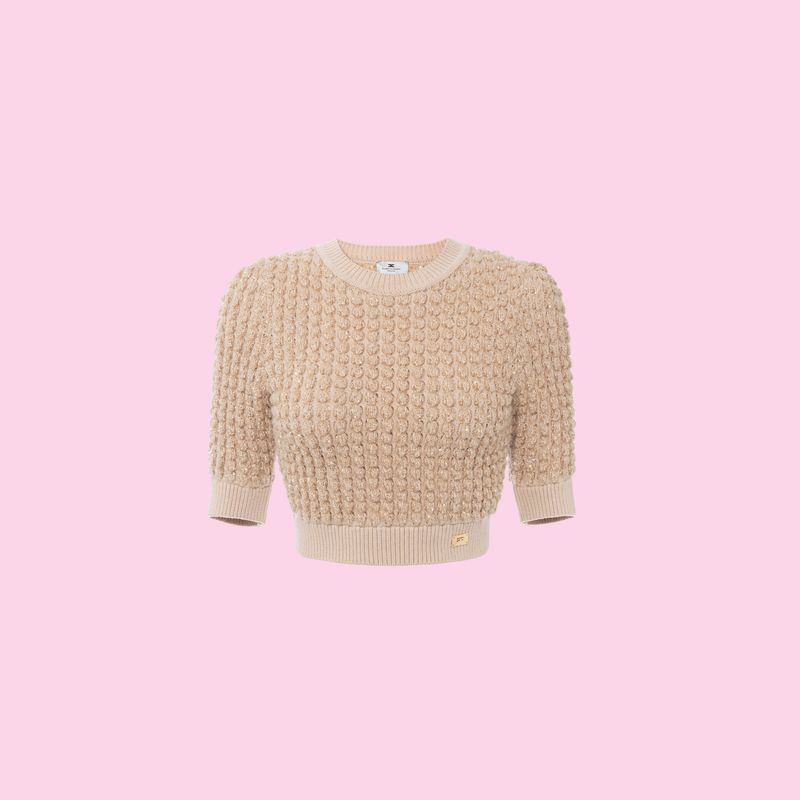 Elisabetta Franchi Boucle Top With Pailletten