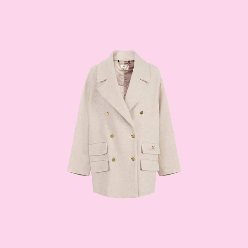 Elisabetta Franchi Wool Caban Coat