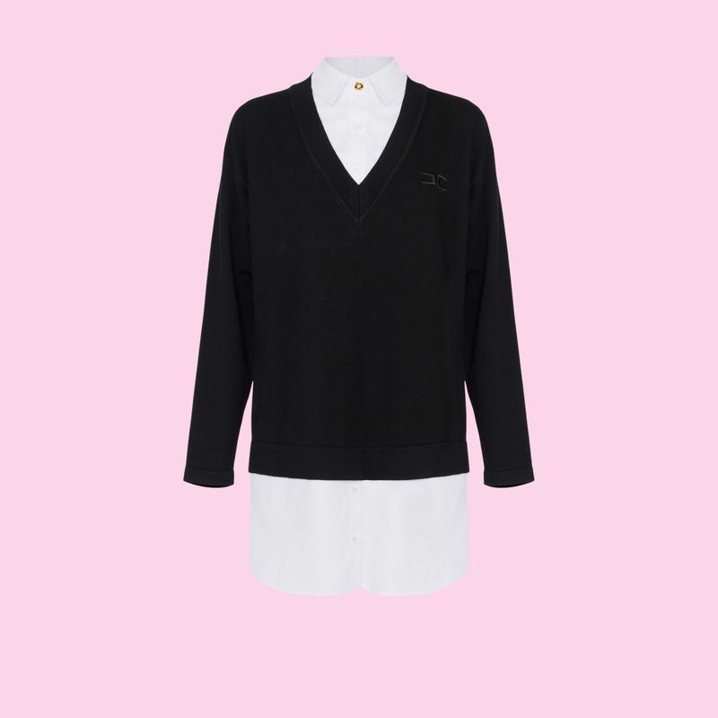 Elisabetta Franchi Knitted Dress With Blouse