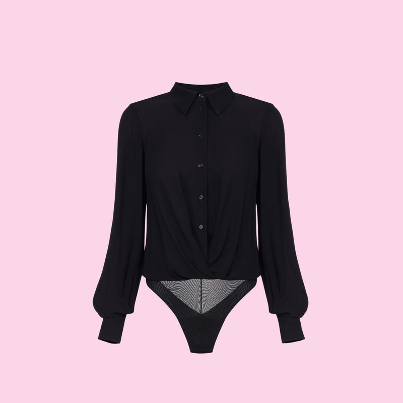 Elisabetta Franchi Body Shirt Black