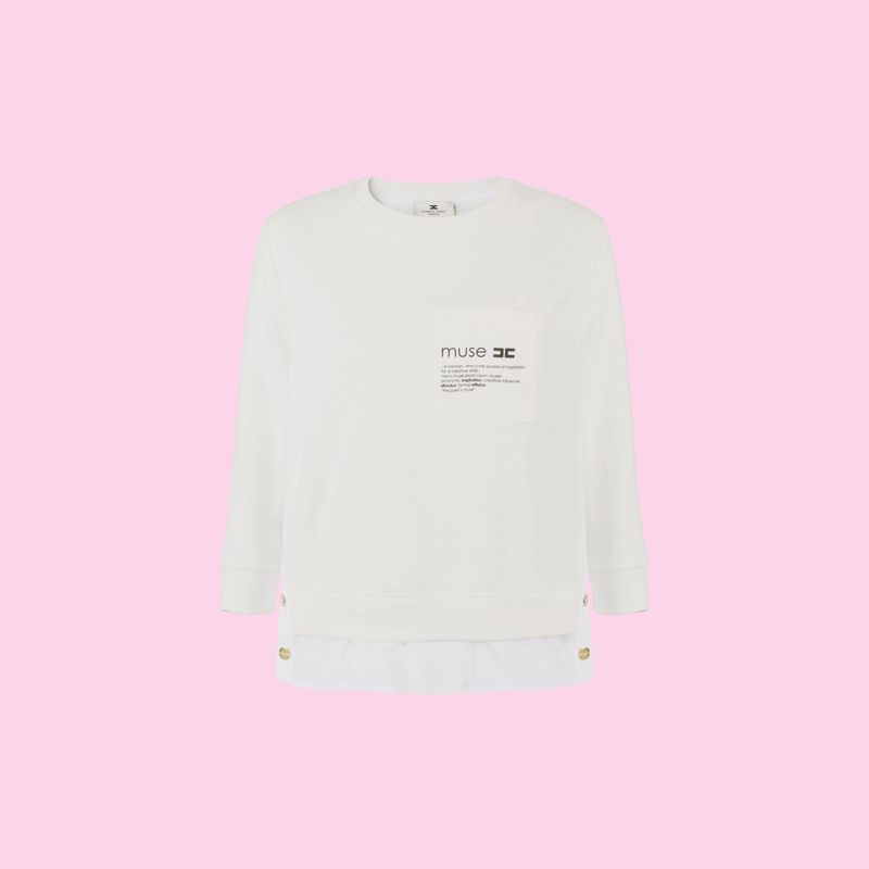 Tシャツ・カットソー ELISABETTA FRANCHI Beha striped cotton top Cropped Shirts | Elisabetta Franchi