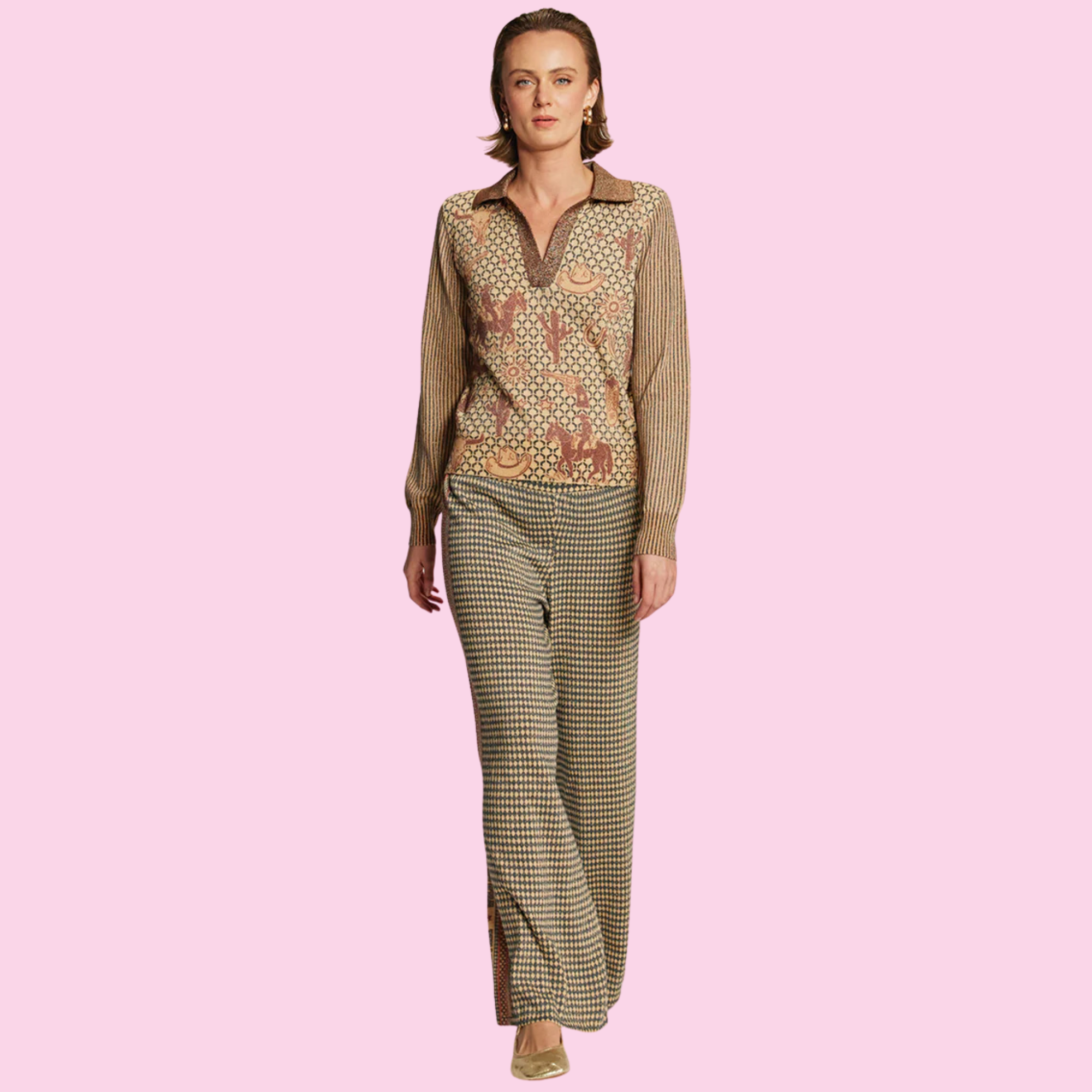 Me369 Millie Polo Knit Rodeo