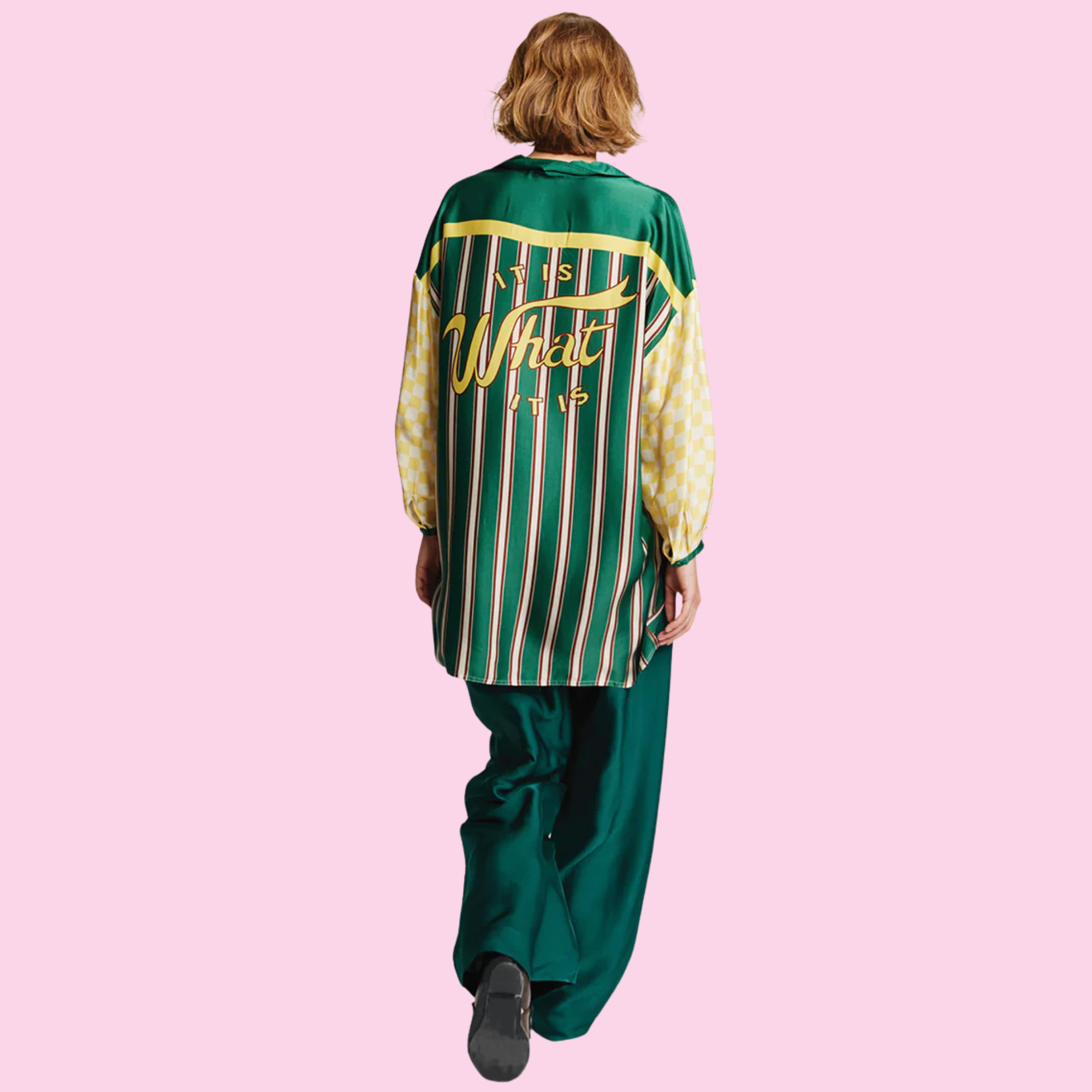 Me369 Chloe Oversized Shirt Sporty Jade