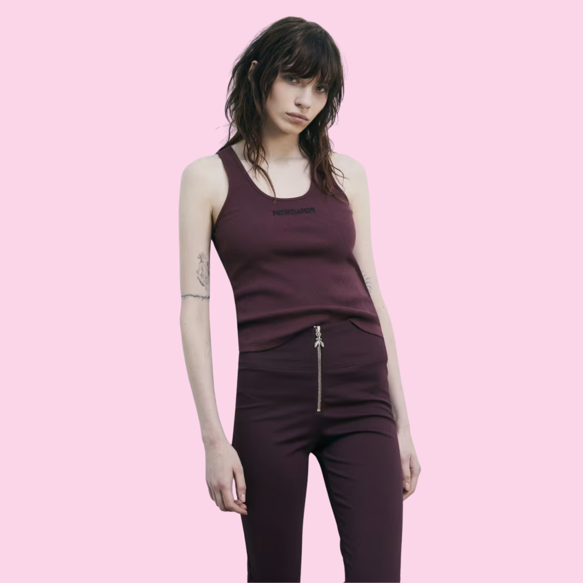 Patrizia Pepe Tank Top Purple Red