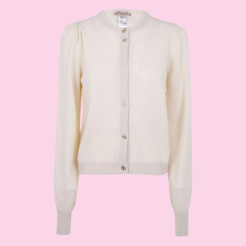 Twinset Cashmere Blend Cardigan With Lurex