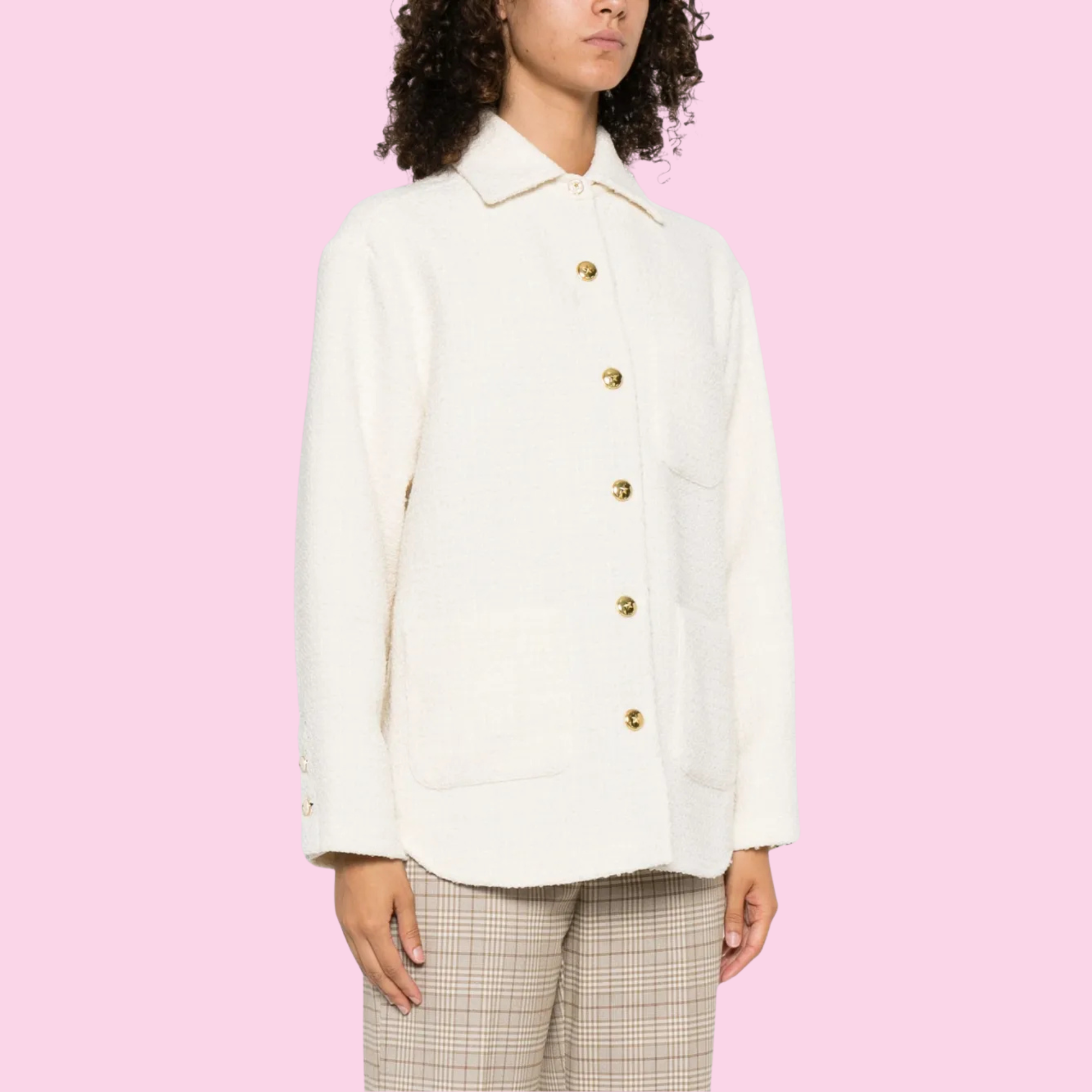 Pinko Ghiacciolo Oversized Tweed Jacket