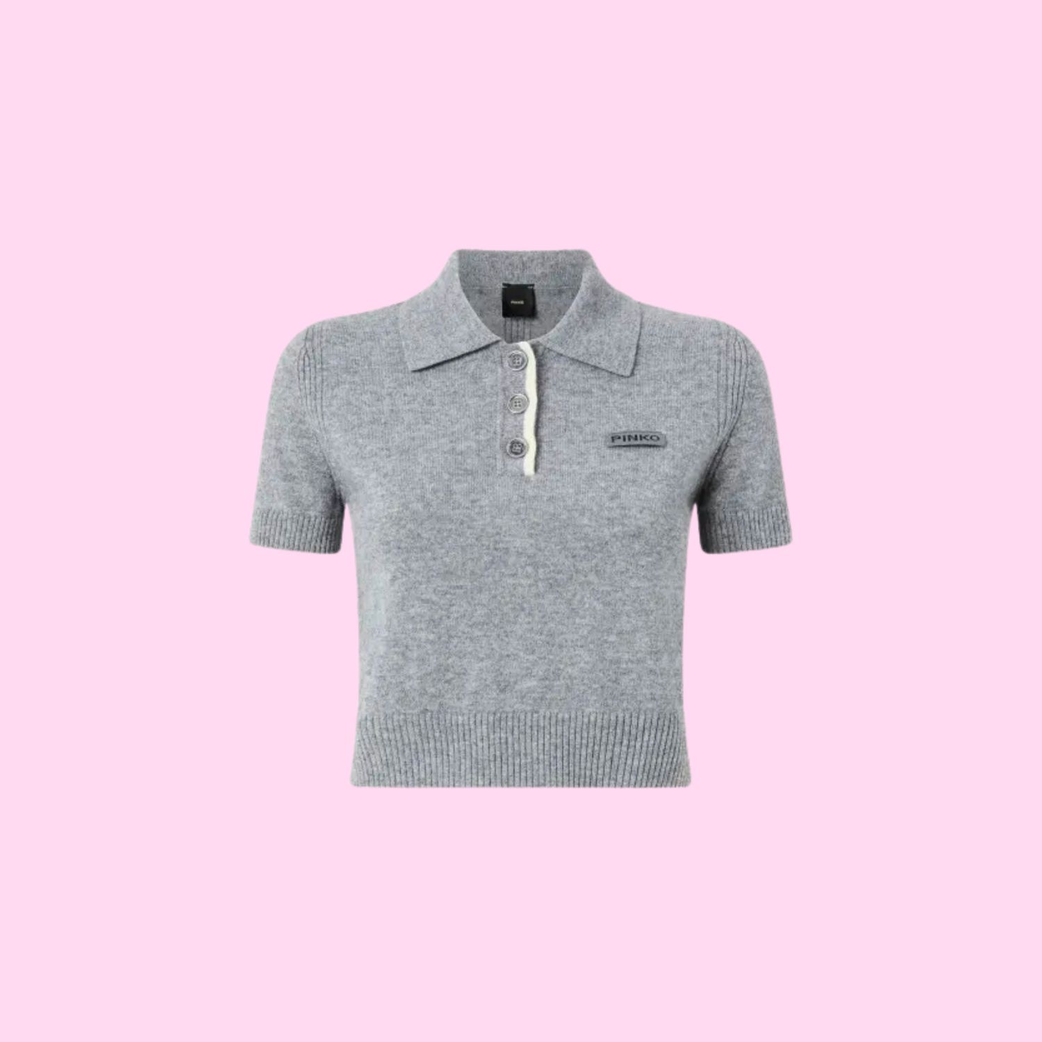 Pinko Gorgona Polo Knit Grey