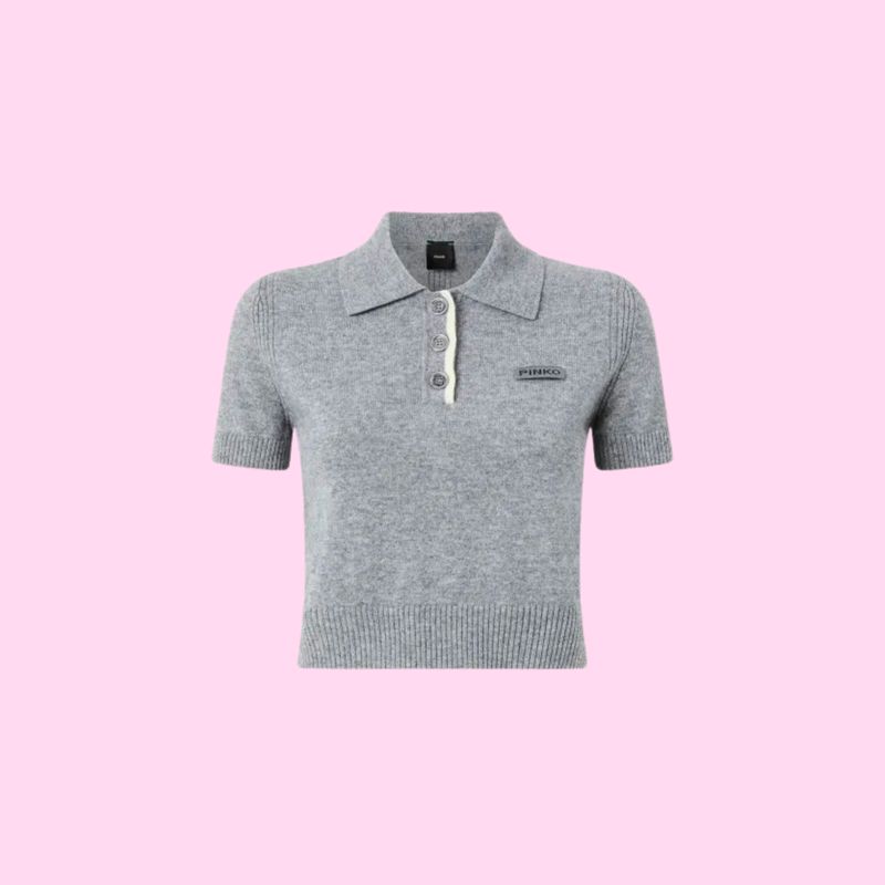 Pinko Gorgona Polo Knit Grey