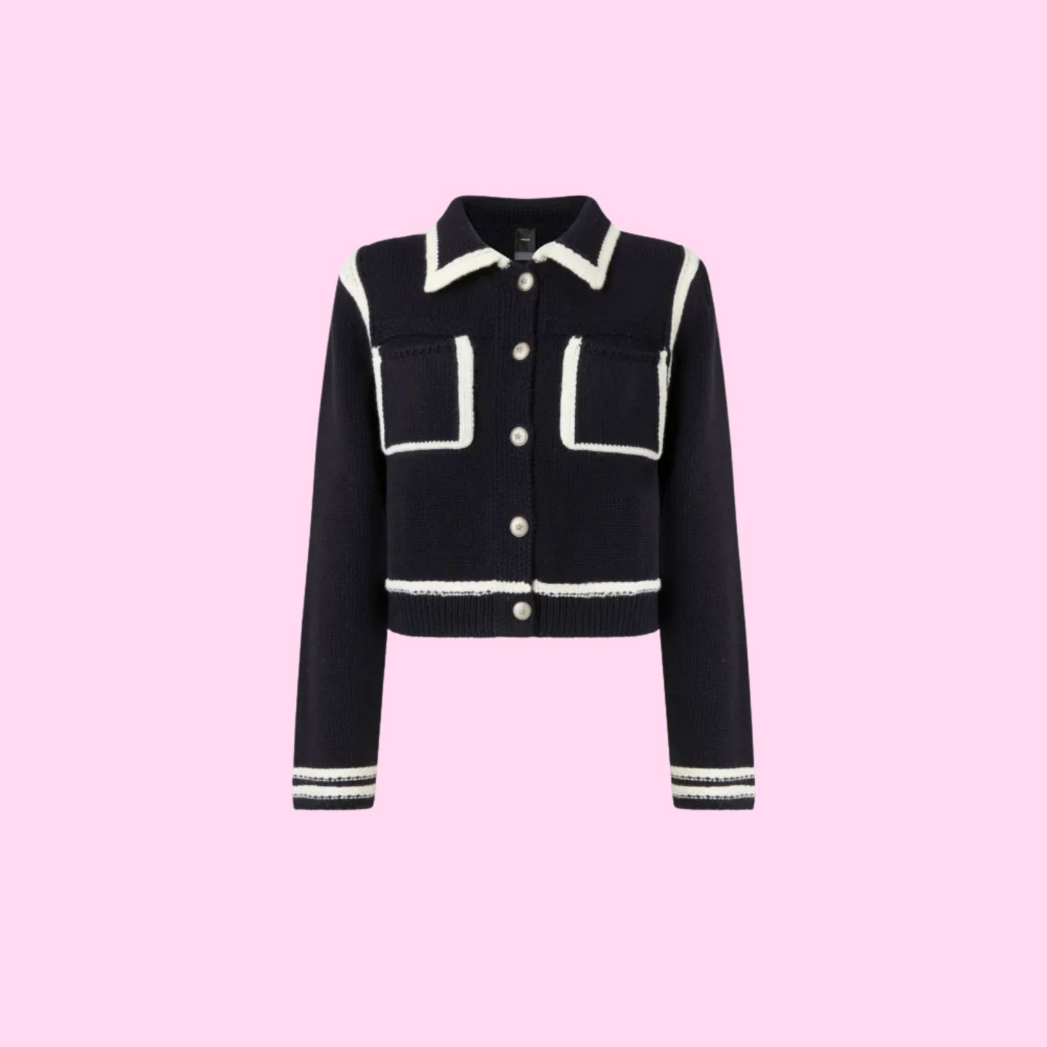Pinko Sulcis Cardigan Black/White