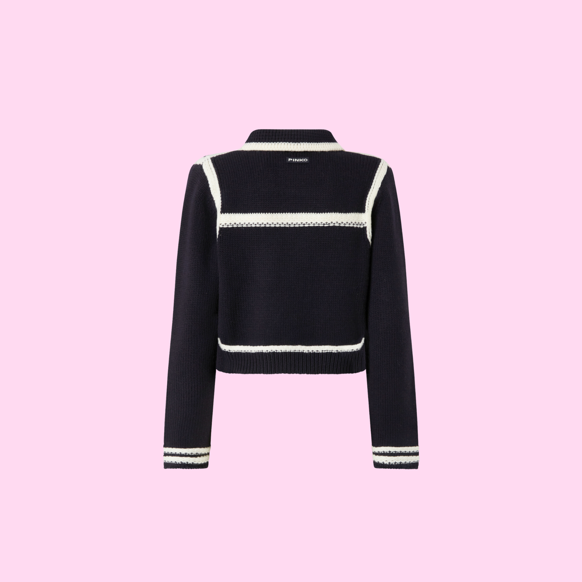 Pinko Sulcis Cardigan Black/White