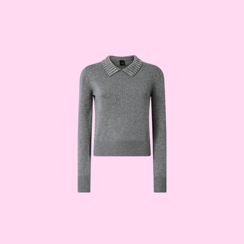 Pinko Ventotene Knit Silver Cloud