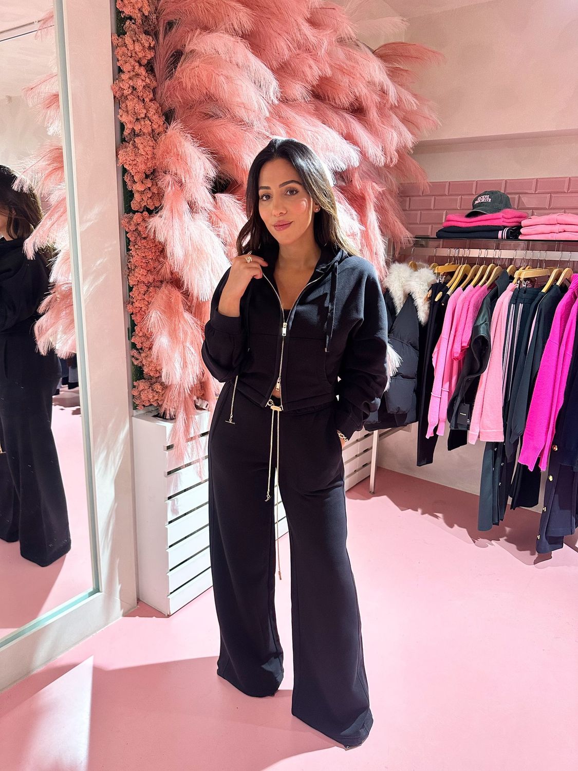 Danamé Zip Up Hoodie Black