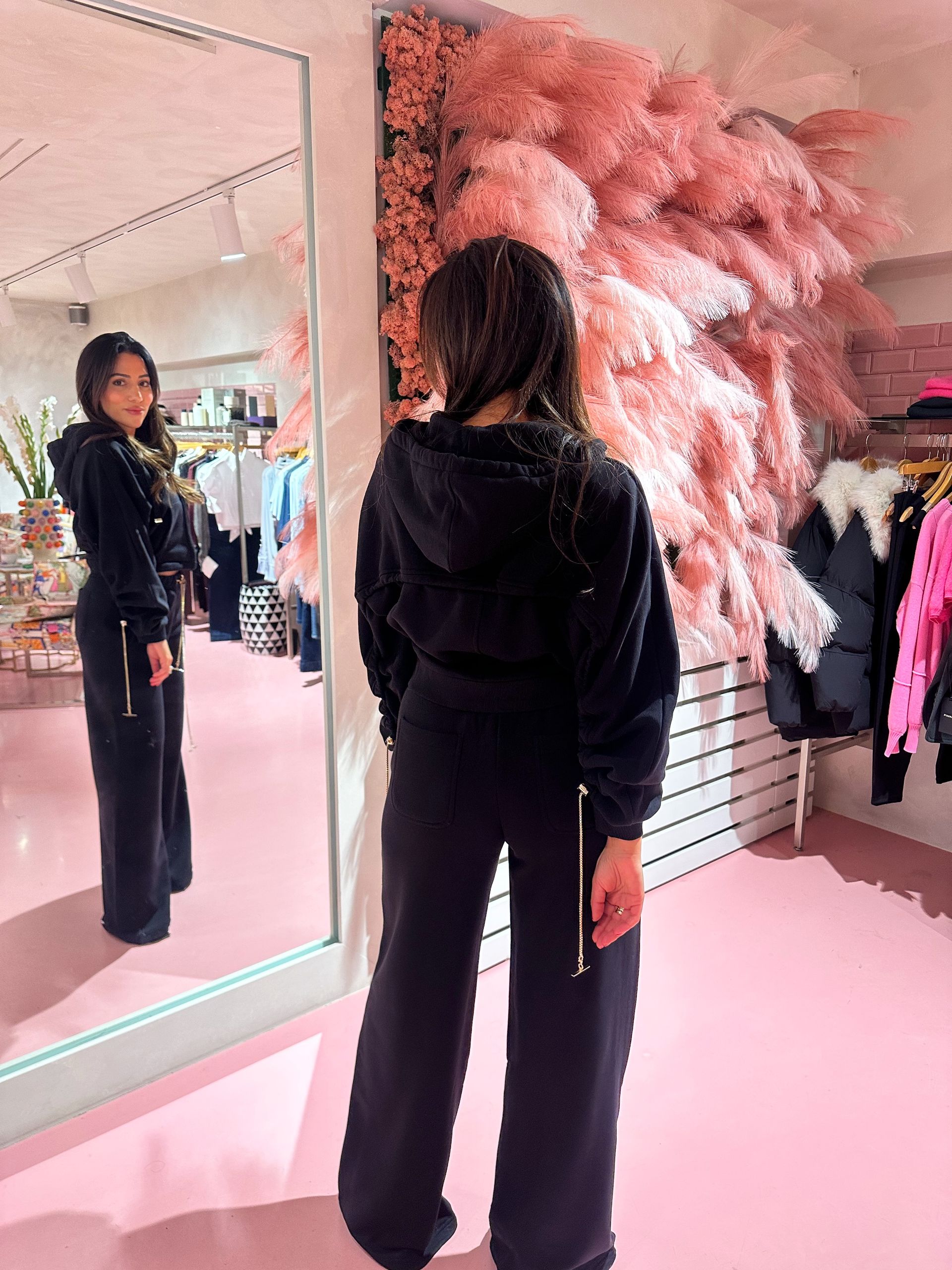 Danamé Zip Up Hoodie Black