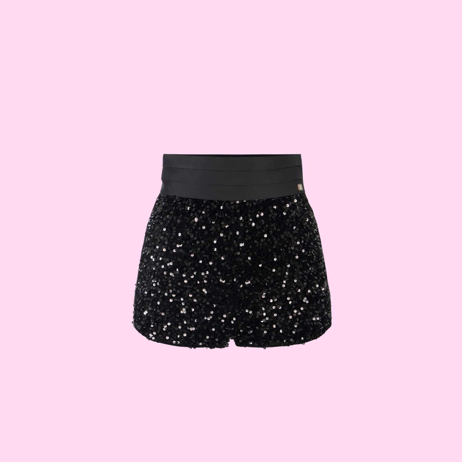 Elisabetta Franchi Pailletten Short Nero