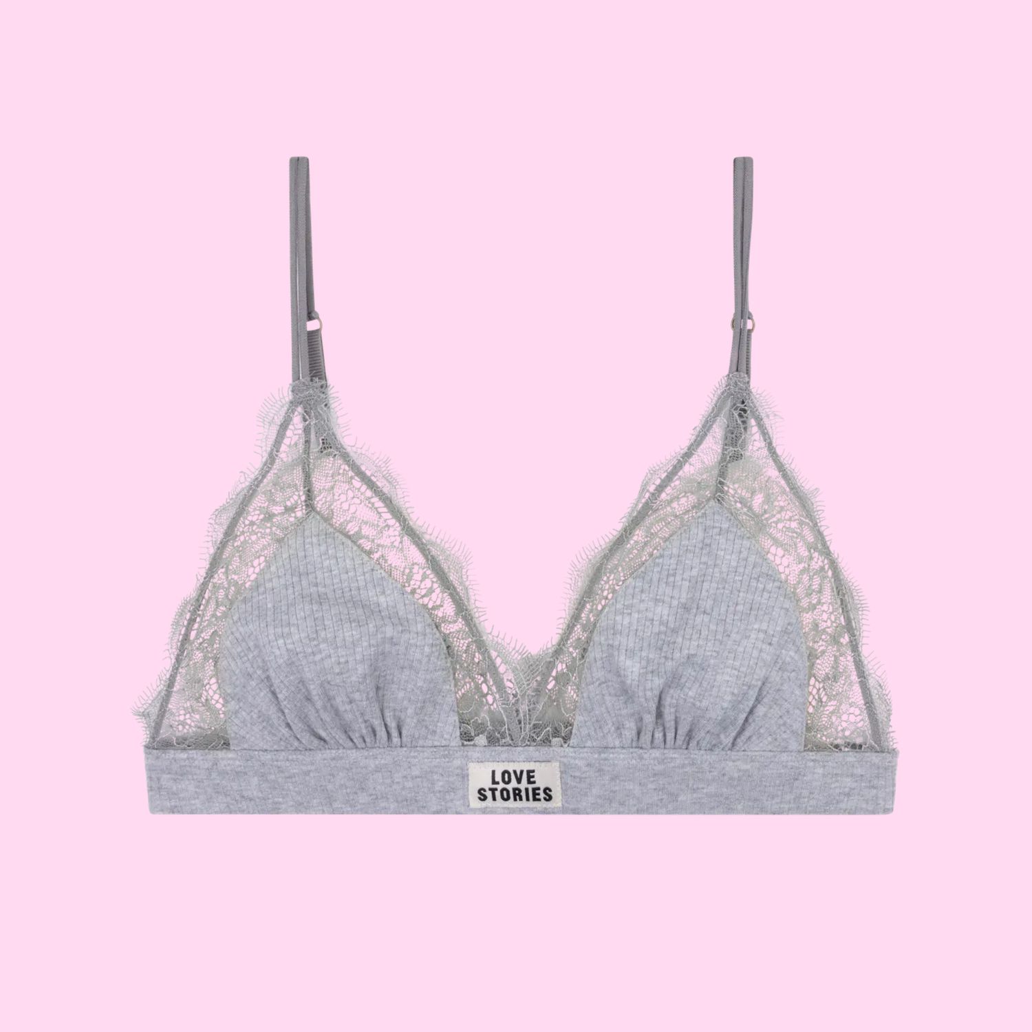 Love Stories Intimates Love Lace Bralette Grey