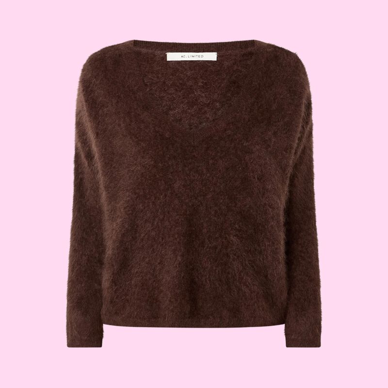 Absolut Cashmere Soelie V-Neck Sweater Brownie