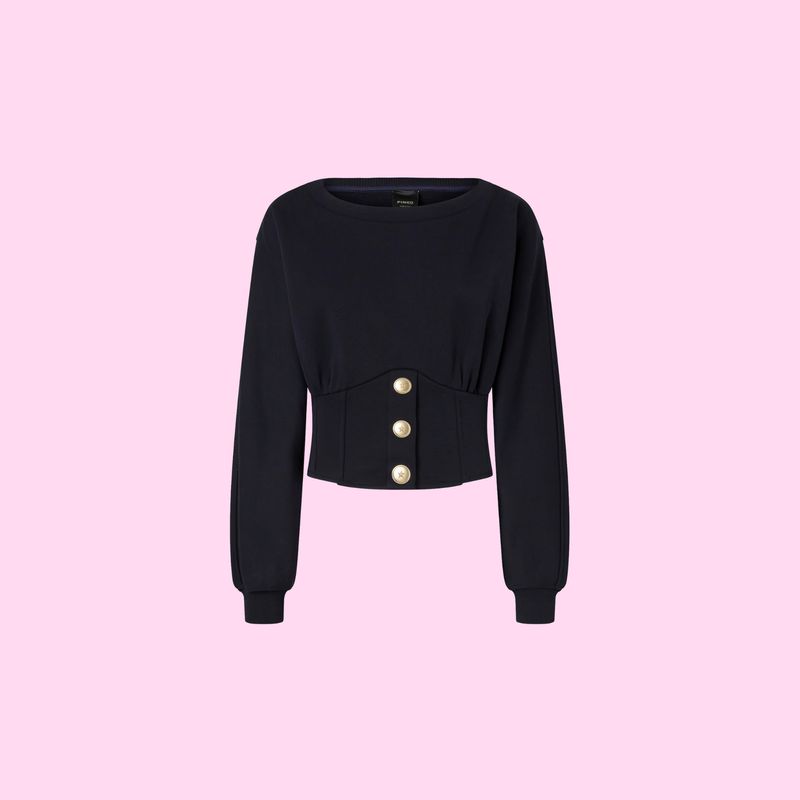 Pinko Mantovana Bustier Sweatshirt Darkness Blue
