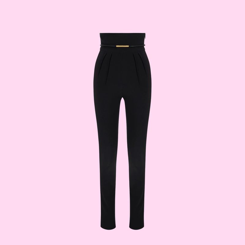 Elisabetta Franchi Pants With Belt Nero