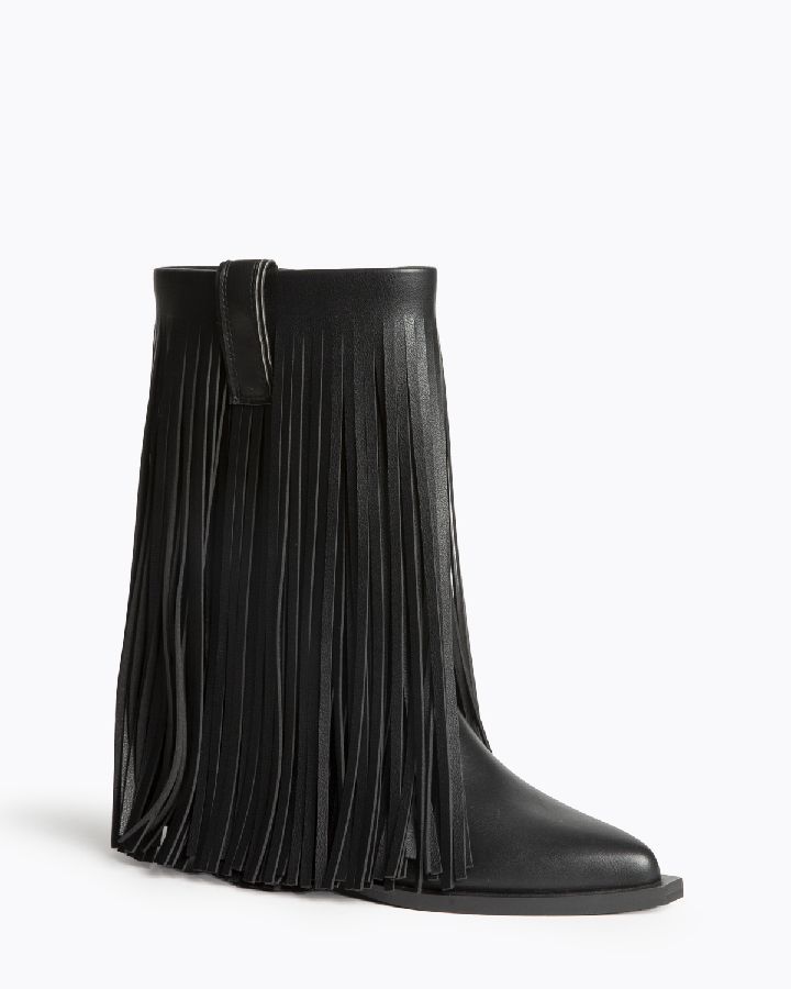Fringe Boots Black