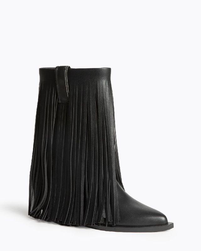 Fringe Boots Black Fringe Boots Black